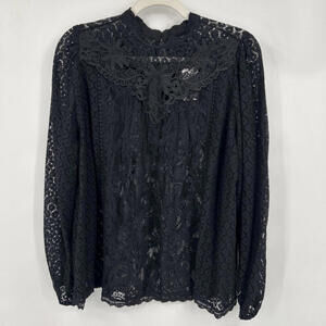 Women's Torrid New with Tags Lace High Neck Black Top 0/Large